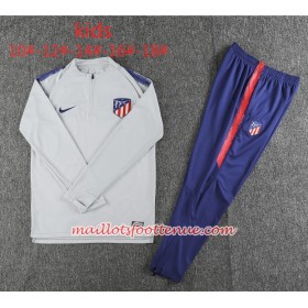 Atlético Madrid Enfant Ensemble Sweat d'entrainement Gris Blanc 2018/2019